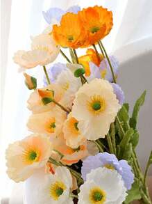 1pc Artificial Flowers Wedding Simulation Poppies Wedding Decoration Home Decoration Ornaments Silk Flowers Flowers Gifts Birthday Graduation