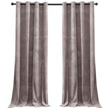 CYCMACO 2 Piece Velvet Indoor Curtains, Modern Bedroom Blackout Curtains With Eyelets, Cold Insulating Thermal Curtain For Living Room Lounge Children's Room - 紅色 - 查看 1