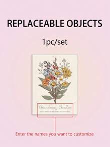 1 件无框诞生花束，送给妈妈的奶奶花园印刷品，送给奶奶的家庭花束礼物，送给奶奶的母亲节礼物 - 彩色 - 查看 7