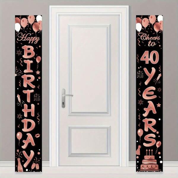 1pc Elegant Party Decorations To Celebrate 10, 13, 16, 18, 21, 30, 40, 50, 60, 70, 80 Years Old Birthday, Showcase Fashionable Style