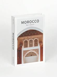 1pc Colorful INS Fake Book Decor, Openable Faux Book Storage Box, Minimalist Travel Theme Desktop Ornament Best Gifts Birthday Graduation