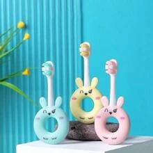 1pc Infant Toothbrush, 10,000 Soft Bristles, Protects Gums, Cartoon Rabbit Design, Great As Christmas, Halloween Kids Gift