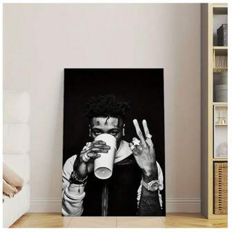 1 幅帆布海报《小男孩再也不破产了》房间装饰墙面装饰帆布印刷无框/带框画