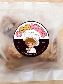 Adesivos Personalizados Verdes de Botânica - Etiquetas Adesivas Personalizadas para Casamentos, Festas e Presentes - Conjunto com 30 Peças, 2 Polegadas e Formatos Mistos, Design Elegante e À Prova d'Água para Scrapbooking e Envelopes, Material Escolar, Volta às Aulas