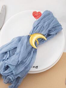 4 Pcs Crescent Moon Napkin Rings, Holiday & Daily Family Gathering, Hotel Tabletop Decor - Multicolor - View 1