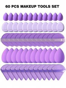 5/10/20/30/40/50/60/80/100PCS Makeup Tools Set Including:10PCS Makeup Sponges For Liquid Makeup+10PCS Mini Makeup Sponges For Liquid Makeup+10PCS Triangle Powder Puffs For Loose Powder And Makeup Setting+10PCS Air Cushion Powder Puffs For Facial Makeup+10PCS Mini Air Cushion Powder Puffs For Facial Concealer Makeup,Makeup,Cheap,Room Decor,Vanity,Travel,Bedroom,Makeup Accessories,Puff,Makeup Blender,Powder Puff,Makeup Sponge,Cheap,Stocking Stuffers,Makeup,Makeup Tools,Cheap Stuff,Gifts,Gifts For Women,Christmas Gifts - 紫色 - 查看 18