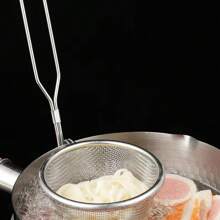 1pc 304 Stainless Steel Kitchen Small Tool Strainer Spoon, Household Stainless Steel Mesh Colander Spoon - Multicolor - View 6