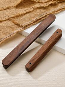 2 Peças Puxador de Gaveta de Madeira Natural, Maçanetas Redondas de Gabinete/Armário de Madeira de Nogueira