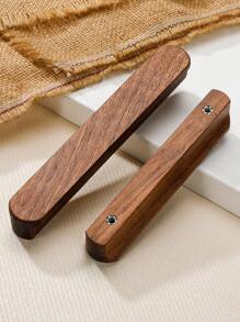 2 Peças Puxador de Gaveta de Madeira Natural, Maçanetas Redondas de Gabinete/Armário de Madeira de Nogueira