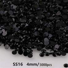 10000/5000 Pcs Bulk Pack 2-4mm Resin Non-Hotfix Rhinestone Loose Flat Bottom Plastic Crystal DIY Sparkly Strass Stones, Diamond Art Supplies