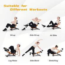 Banco de entrenamiento de abdominales Máquina de ejercicios de gimnasio para el tronco y el abdomen - 1 - Ver 6