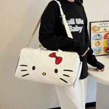 Sanrio Hello Kitty Sanrio Large Capacity Leather Handbag Anime Decorate Accessories Kitty Cat Shoulder Bag Storage Toys Tote Bags For Travel Gift Back To School