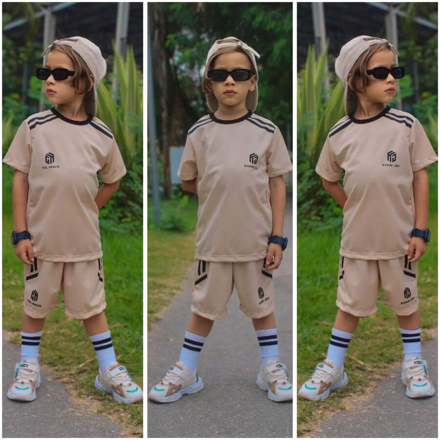 Conjunto Lançamento Infantil Para Crianças bermuda e camisa 2 ao 12 anos