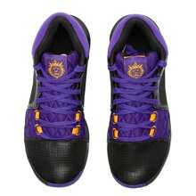 Nike Zapatillas de baloncesto LEBRON WITNESS VIII EP, con amortiguación y soporte, para entrenamiento de hombres - Negro/Oro universitario/Púrpura global - Ver 3
