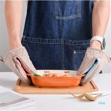 2 pièces de dessous de plat en silicone résistant à la chaleur avec housse en tissu - polyvalent pour supports de casserole, dessous de plat pour micro-ondes/four, support de poignée de poêle, tapis de plan de travail de cuisine