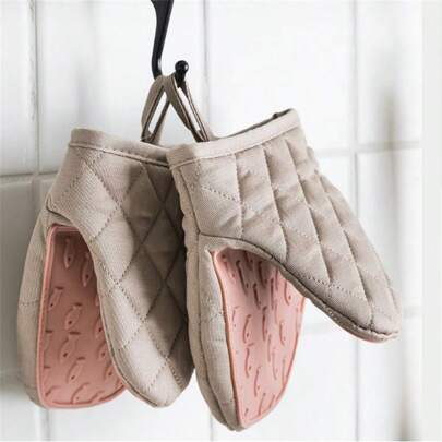 2 件耐热硅胶三脚垫，带布套 - 多用途，可用作锅垫、微波炉/烤箱隔热垫、煎锅手柄架、厨房台面垫