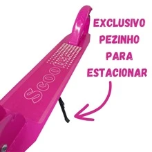 Patinete Crianças Jovens e Adultos Ajustável Rosa 100Kg