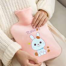 1 个 2000 毫升可爱毛绒热水袋，PVC 内衬，便携式加热垫，用于保持手/脚温暖，快速保温，适用于颈部、背部、肩部、腿部和月经来潮，可清洗和重复使用，是户外、办公室、学校、家庭的理想选择 - 彩色 - 查看 11