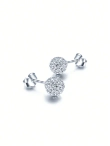 1 对优雅幸运四叶草耳钉女士珠宝女士 925 纯银精致耳环精美珠宝礼物送给女孩日常生活约会装饰舞会部分