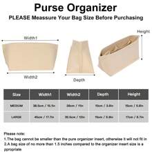 1 pieza Organizador de bolso de fieltro compatible con Speedy City 30/33, Artois PM