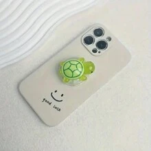 1 pieza Soporte de teléfono con forma de tortuga luminosa, elaborado en material ABS, pequeño, plegable y retráctil, adecuado para smartphones, soporte de teléfono creativo, ideal como regalo para amigos, compatible con iPhone y teléfonos Android, regalo para cumpleaños, familia y amigos, agarre de teléfono deslizante, accesorios de teléfono