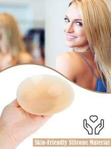Nipple Covers Non Adhesive Silicone Nipple Pasties No Show Reusable Invisible Pasty Nipple Covers Bra Liner Inserts For Women - 皮膚色 - 查看 7