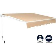 Patio Awning Manual Retractable Sun Shade Canopy Outdoor Deck Shelter 4 Size - 8.2 x 6.5 Feet - View 7