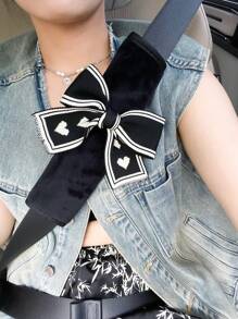 Creative Bowknot Seat Belt Shoulder Pads, Car Safety Belt Cover Protector, Car Interior Accessories