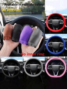 Grip Silicone Steering Wheel Cover - Elastic Glove Fit, Soft Touch, Multi-Color Choices For Car Interior Decor, DIY Accessories