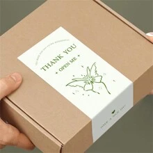 50张简约飞机图案自粘封口贴纸，涂层纸礼品盒包装封口标签，婚礼派对装饰标签，个性化包装标签，情人节 - 彩色 - 查看 7