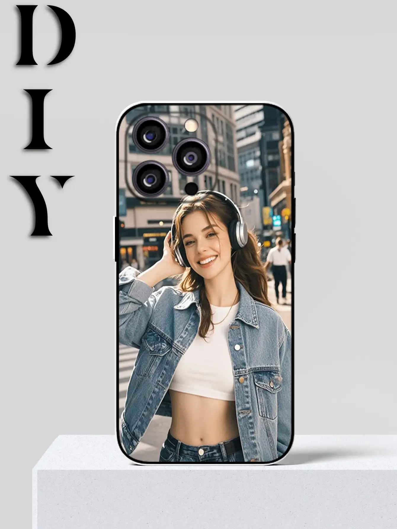 1pc Customizable TPU Black Phone Case Suitable For /Apple//OPPO, Suitable For Friends, Family, Babies, Pets, Cartoons, Landscapes, Beaches, Swimming, Flower S, Fashion, Colorful, Matching Phone Case, Minimalist, Retro Customization, Personalized, Unique, Customized Gift For Him, Boyfriend, Girlfriend, Family, Friends, Grandparents, Couples, Ideal Gifts For Her Couple