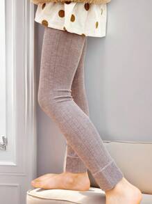 1pc Kid's High Elasticity High Waist Patterned Leggings, Capri Skinny Pants