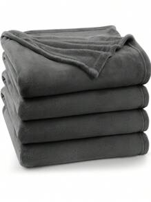 Utopia Bedding Grey Fleece Blanket – 250GSM Luxury Bed Blanket – Ultra-Soft, Anti-Static Microfiber Cover – Cozy And Warm Fuzzy Throw - Grey Room Bathroom - 灰色 - 查看 1