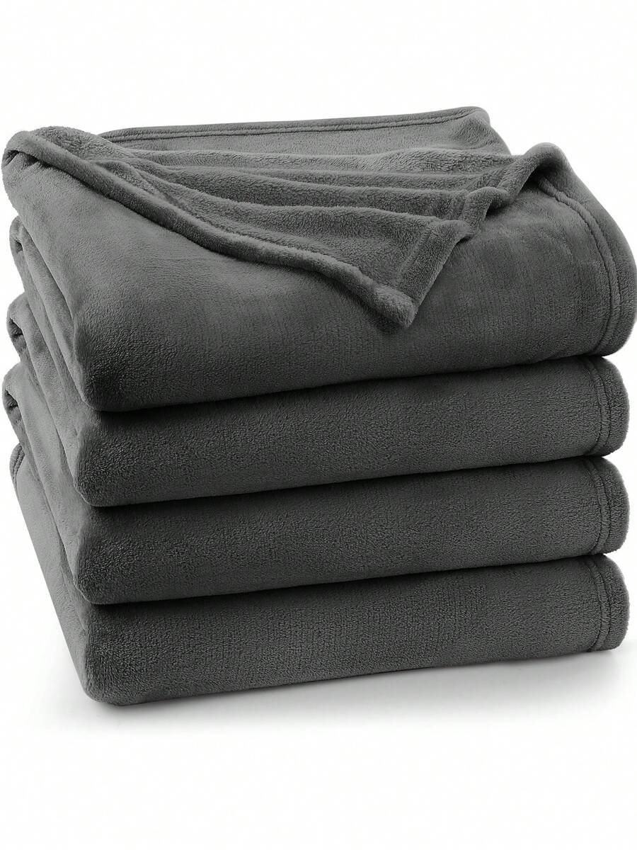 Utopia Bedding Grey Fleece Blanket – 250GSM Luxury Bed Blanket – Ultra-Soft, Anti-Static Microfiber Cover – Cozy And Warm Fuzzy Throw - Grey Room Bathroom - 灰色 - 查看 1