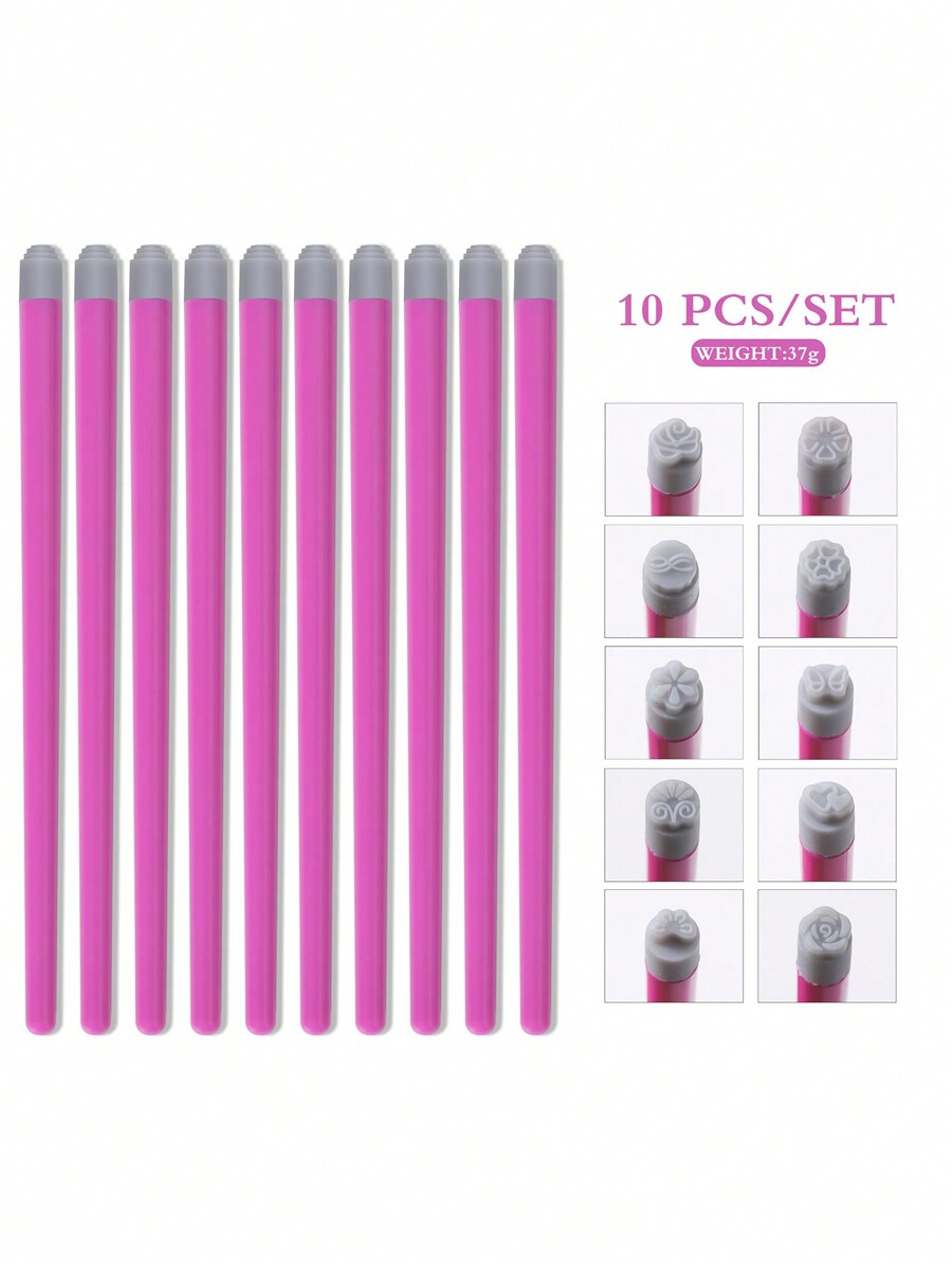 4 6 10 15pcs set nail art stamp pen set flower butterfly pattern nail