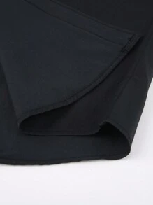 1pc Men's French Cuff Long Sleeve Formal Dress Shirt, Groom & Groomsman Wedding Party Attire, Comes With Random Cufflinks - 黑色 - 查看 5