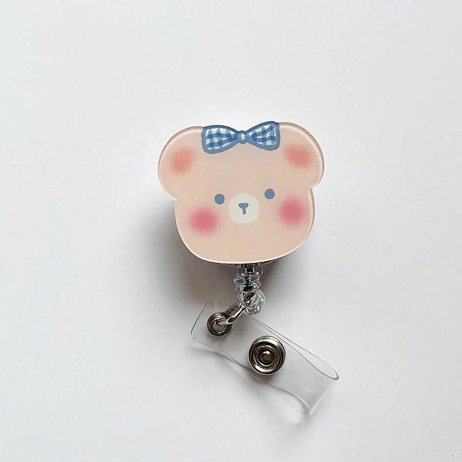 1 cái/2 cái/3 cái Kẹp thẻ đeo hình gấu dễ thương có thể thu gọn, phù hợp cho y tá và bác sĩ - chất liệu ABS bền, kẹp cá sấu xoay 360°, bao gồm kẹp thẻ tên, đồ dùng học tập, mùa tựu trường - Nhiều màu - Xem 1