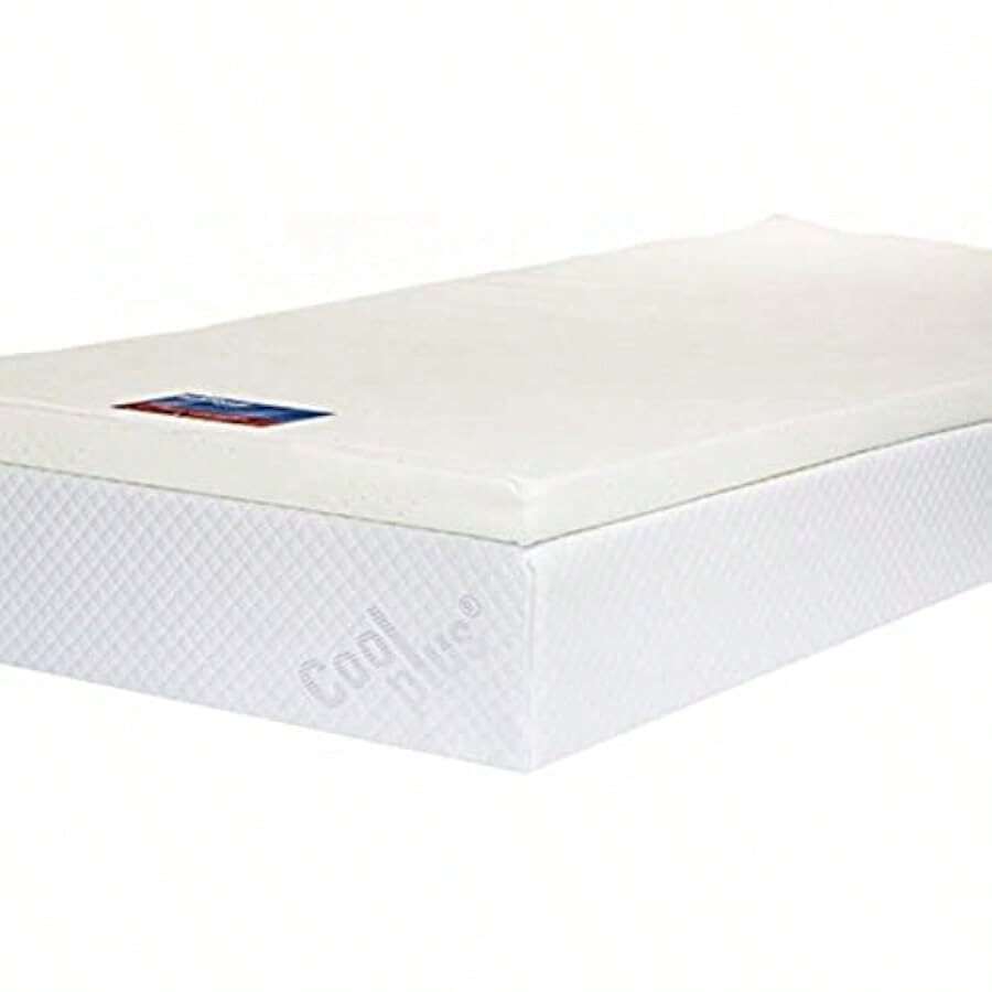 Southern Foam 2-Inch Memory Foam Mattress Topper Including Luxurious Cover Double White - White1 - View 1