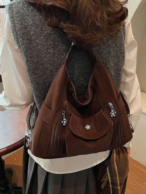 Large Capacity Bag 2024 New Hot Fashion Crossbody Bag College Student Class Commuter Tote Bag Women