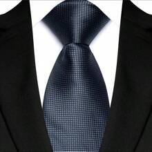 GOADAFOO Cravatta di lusso da 8cm per uomo, colori grigio, nero e bianco, a pois e righe floreali, cravatta jacquard tessuta a mano adatta per uomo, sposo, affari, matrimoni e feste