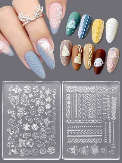 Beautizon Nailartlab 1个3D雪花美甲模具，适用于美甲沙龙装饰配件，美甲硅胶模具