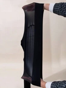 1 par de pantalones de longitud 7/8, ultrafinos, brillantes y elásticos, aptos para uso diario