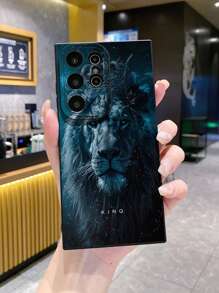 1pc Lion King Shockproof Phone Case Compatible With Apple//Galaxy/Infinix/Redmi/OPPO/VIVO/Realme - Black - View 5
