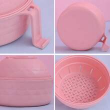 Microwave Ramen Bowl, Ramen Noodle Cooker With Spoon Chopsticks Fork, Ramen Cooker With Handles, College Dorm Room Essentials - Màu xanh lam - Xem 5