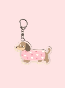 1 Stück süßer Dackel Schlüsselanhänger Anhänger, geeignet für den täglichen Gebrauch und als Urlaubsgeschenk, Dackel Schlüsselanhänger, geeignet als Schulmaterial - Verschiedenfarbig - Übersicht 15