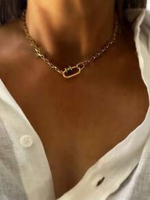 STYLEVER 1Pc Women's Diamond And Pearl Necklace Is A Suitable Holiday Gift