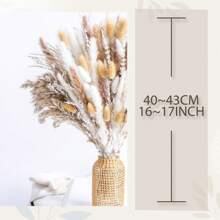 Outdoor Garden  Decoration 222/181/152/96 PCS Reed Dried Grass Dried Flowers ,Dried Pampas Grass Decor, Including Pampas Floral, , Luxury Dried Pampas Grass Bouquet For Boho Decor Wedding, Home Decoration, Winter Warm Decor