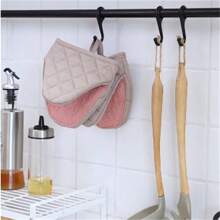 2 pièces de dessous de plat en silicone résistant à la chaleur avec housse en tissu - polyvalent pour supports de casserole, dessous de plat pour micro-ondes/four, support de poignée de poêle, tapis de plan de travail de cuisine