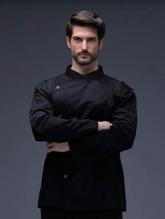 Chef Jacket Unisex Long Sleeve Summer Breathable Back Mesh, Suitable For Kitchen, Bakery, Restaurant, Hotel Work