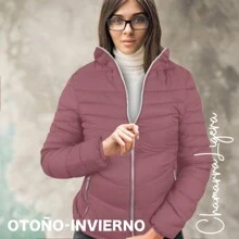 WOMEN'S PADDED JACKET SEASON 2024 - 深粉紅色 - 查看 2